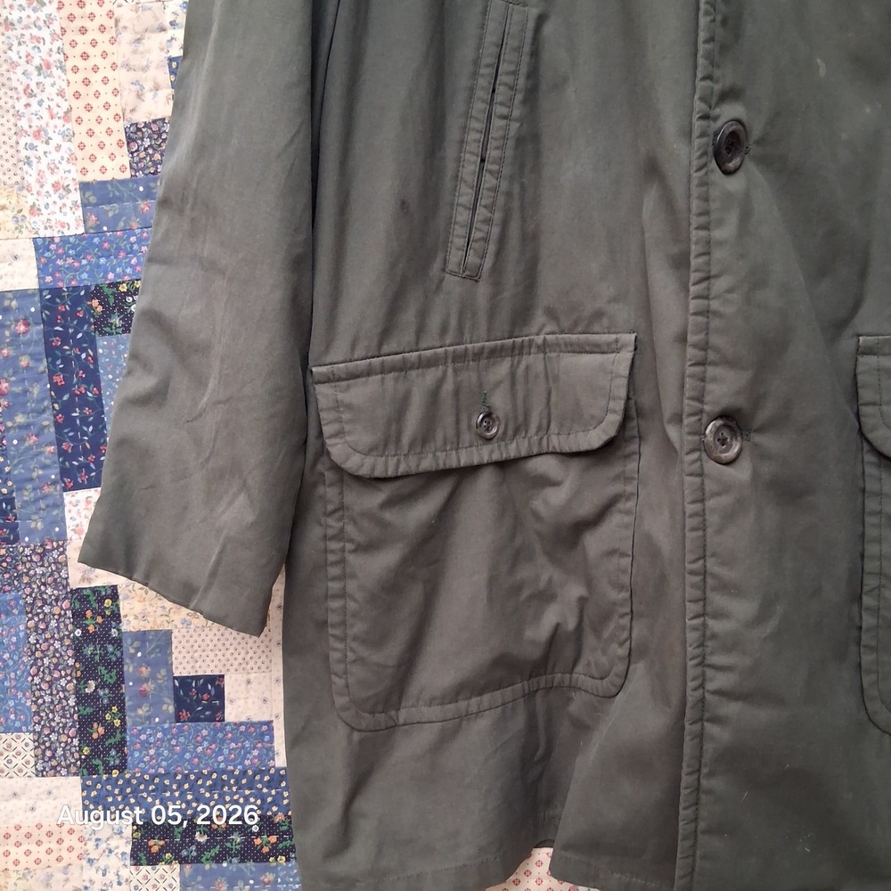 True Vintage 50s Great Western Coat Mens 46 Olive Alpaca Pile Lined Workwear USA - Picture 6 of 12